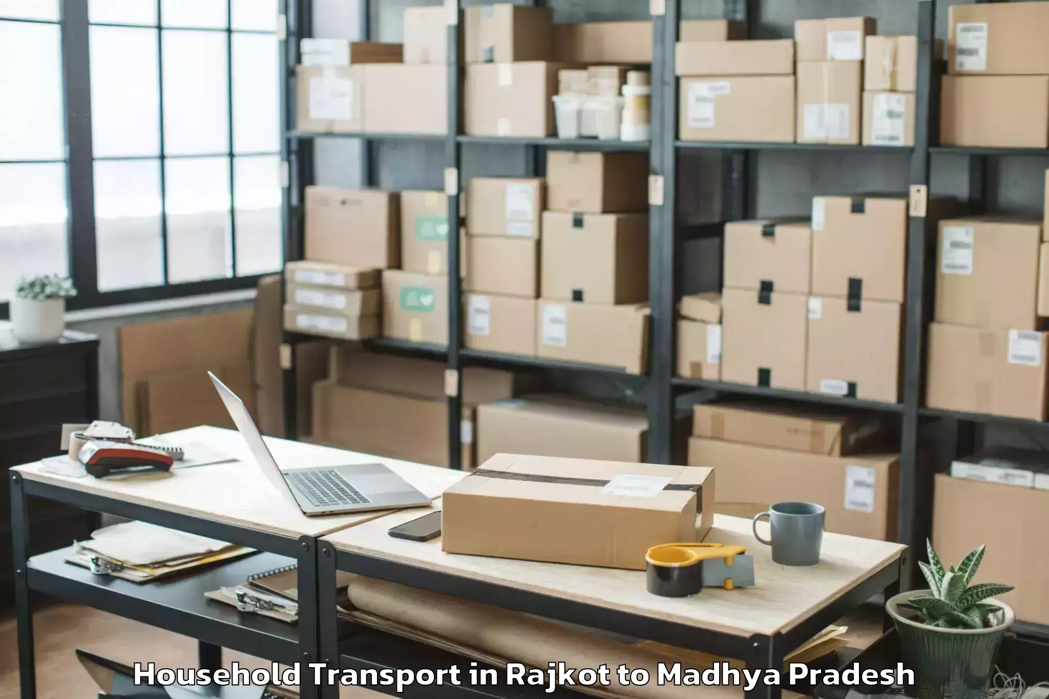 Top Rajkot to Rahatgaon Household Transport Available